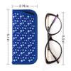 TRIUMPH VISION 3 Pack Reading Glasses Pouch - Soft Eyeglasses Bag Portable Holder Slim Sunglasses Sleeve Eyewear Case Heart, Ball, Star view 2