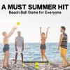 GOOX Outdoor Beach Ball Games with Carrying Bag, 3 Balls, Net and Strip Light (ONLY for Light Up Set)- Roundnet Game Set for Family - Played Outdoors, Indoors, Beach, Lawn, Yard and Park view 2