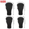 Andux 4pcs/Pack Mesh Golf 460cc Driver Fairway Wood Club Head Covers with Interchangeable No. Tags Black view 2