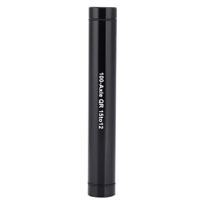 15mm to 12mm Thru axle Adapter, 15mm to 12mm Front Axle Adapter, Quick Release Wheel Fork Axle, Aluminium Alloy Skewer Adapter, 1 Pack(Black)