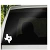 Texas with Heart Vinyl Decal | White | Made in USA by Foxtail Decals | for Car Windows, Tablets, Laptops, Water Bottles, etc. | 4.5 x 4.2 inch view 3