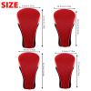 Andux 4pcs/Pack Mesh Golf 460cc Driver Fairway Wood Club Head Covers with Interchangeable No. Tags Red view 2