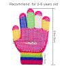 LUTER 6 Pairs Kids Anti-Skid Magic Gloves, Multicolor Winter Warm Full Finger Mittens Stretchy Knitted Gloves for Kids Boys and Girls view 2