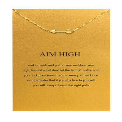 Baydurcan Arrow Necklace Arrow Pendant Chain Necklace with Message Card Gift Card