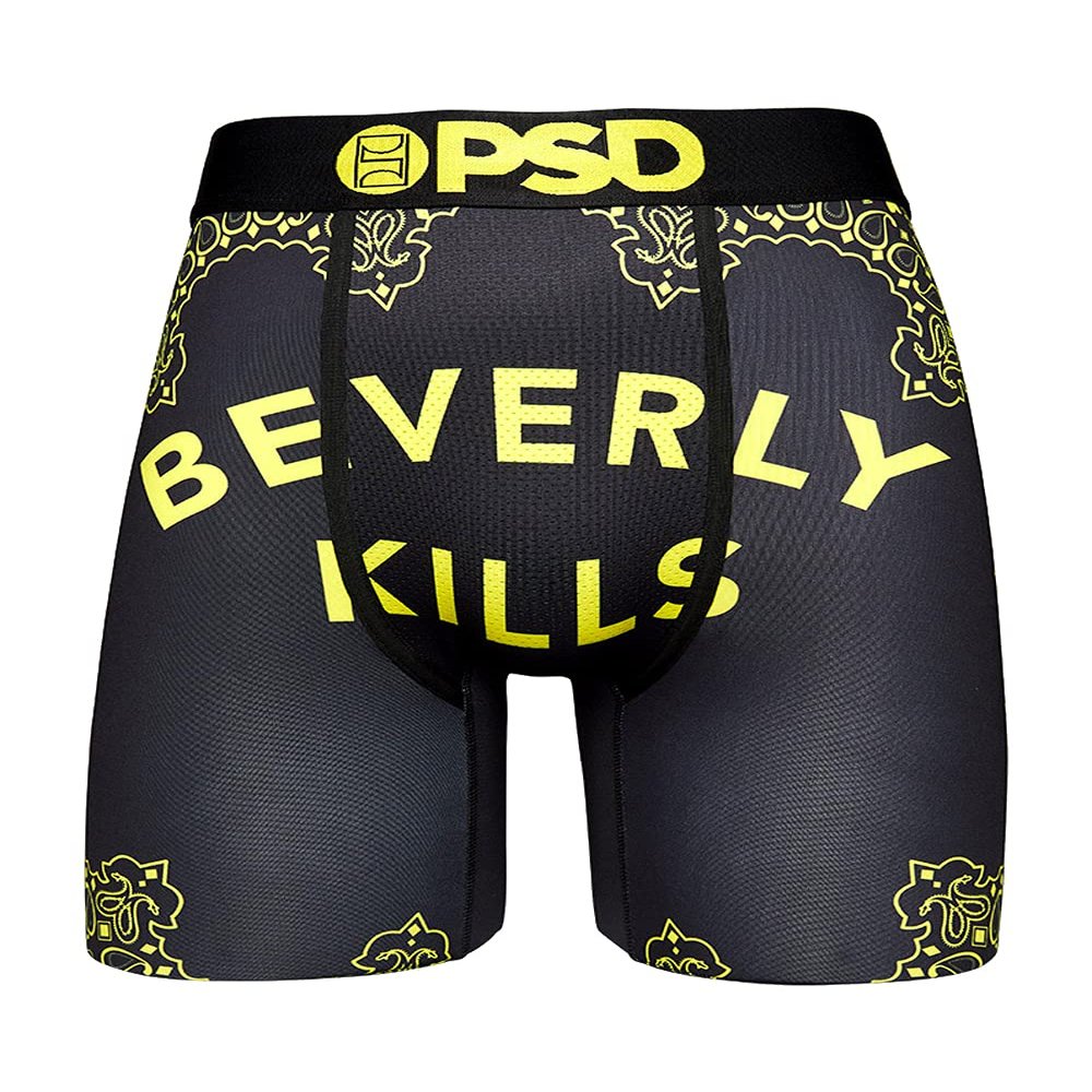 PSD Men's Beverly Kills Boxer Brief Underwear,X-Large,Black