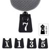 Andux 5pcs/Set Mesh Golf 460cc Driver Fairway Wood Club Head Covers Long Neck with No. Tags Black/Grey view 4