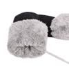 Toddler Baby Knitted Winter Gloves Kids Boys Girls Thick Fleece Lined Cable Mitten Wool Warm Knit Snow Ski Glove Children Mittens with String Outdoor Cold Weather Thermal Gloves Age 1-4Y view 3