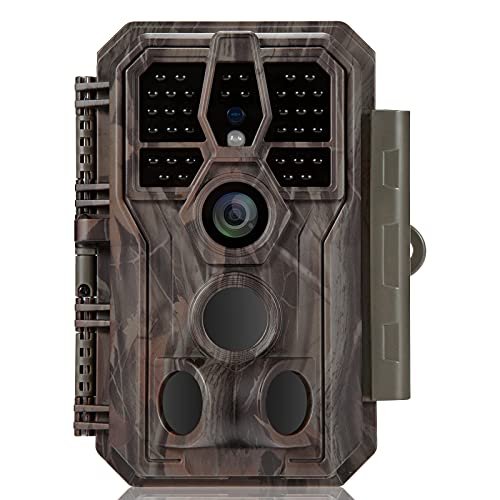 GardePro E5 Trail Camera (Non-Cellular, Non-WiFi), 48MP Photo & 1296P HD Video, 0.1s Trigger, 100ft No-Glow Night Vision, Motion Activated Wildlife Camera