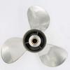 Flish Propeller OEM Stainless Steel 3-4 Blades Outboard Propeller fit Honda Engines 25-30HP,8 Tooth Spline, RH (9.9 x 9 (4 Blades)) view 1