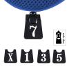 Andux 5pcs/Set Golf 460cc Driver Fairway Wood Club Head Covers Short Neck Blue view 3