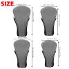 Andux 4pcs/Pack Mesh Golf 460cc Driver Fairway Wood Club Head Covers with Interchangeable No. Tags Gray view 2