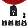 Andux 5pcs/Set Golf 460cc Driver Fairway Wood Club Head Covers Short Neck Red view 3