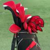 Andux 6pcs/Set Golf Club Head Covers Woods Drivers Fairway Hybrid Set Long Neck (3 Hybrid + 3 Woods) (Black/Red) view 4