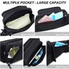 Afreter Fanny Pack Waterproof Waist Bag Pack Men Women Hip Bum Bag With Water Bottle Holder Adjustable Strap Suitable For Outdoors Workout Traveling Hiking Cycling Dog Walking Pouch Bag(black) view 3