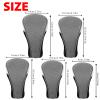 Andux 5pcs/Set Golf 460cc Driver Fairway Wood Club Head Covers Short Neck Gray view 2