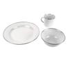 White Enamel Camping Dinner Set view 1