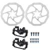 Disc Brake Kit, Aluminum Alloy Front And Rear Disc Brake Kit with Clamp 1 Pair 160mm Rotor And 16 Screws Suit for All Kinds of Road view 1