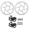 Disc Brake Kit, Aluminum Alloy Front And Rear Disc Brake Kit with Clamp 1 Pair 160mm Rotor And 16 Screws Suit for All Kinds of Road view 2