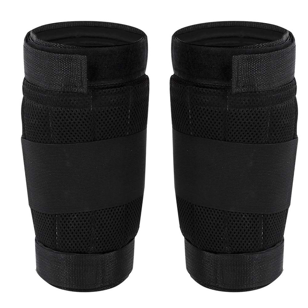 1 Pair Whole Leg Weight, Ankle Leg Weights, Black Adjustable Loading Weighted Ankle Leg Bands Weighted Leg Strap Weighted Leg Strap for Walking Jogging Gymnastics (Steel Plates Not Included)