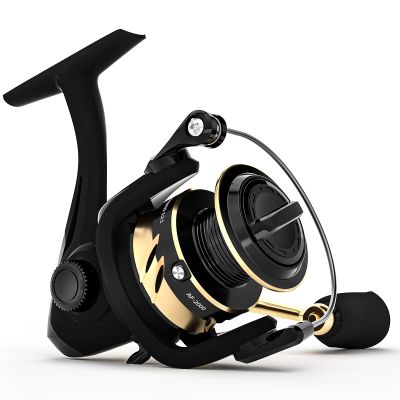 Ashconfish Spinning Fishing Reel, Graphite Body, 7+1 Stainless Steel BB, 5.0:1 Gear Ratio, Lightweight Spinning Reel for Freshwater Fishing, Come with 109 Yds Braided Line AF5000