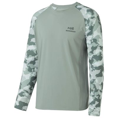 BASSDASH UPF 50 Fishing Tee for Men Camo Long Sleeve Shirt Quick Dry Sweatshirts