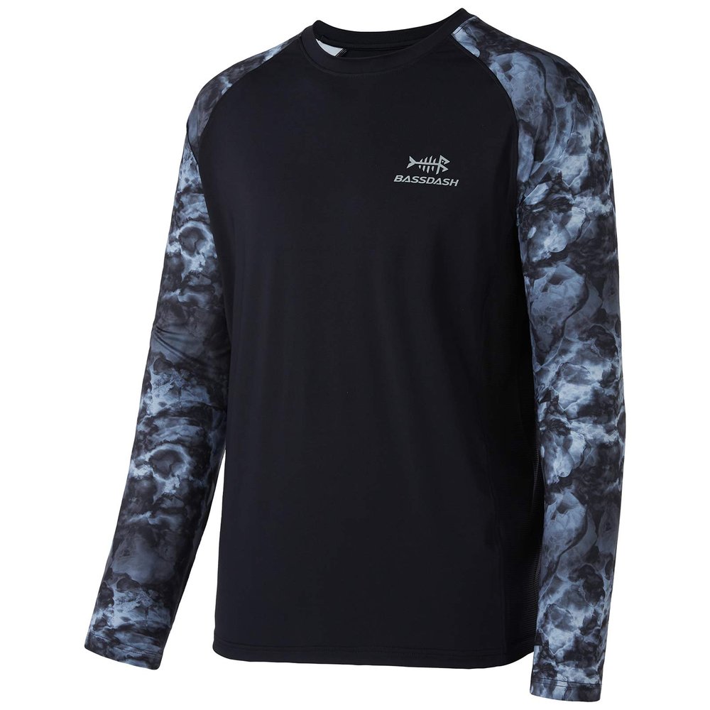 BASSDASH UPF 50 Fishing Tee for Men Camo Long Sleeve Shirt Quick Dry Sweatshirts