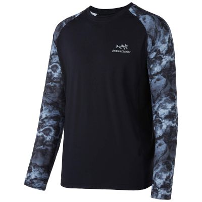 BASSDASH UPF 50 Fishing Tee for Men Camo Long Sleeve Shirt Quick Dry Sweatshirts
