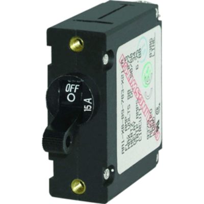 CWR Wholesale 4" Black Functional Blue Sea 7208 AA1 15A Circuit Breaker