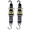 CWR Wholesale Set of 2 Black, Gold, and Silver Rod Saver R2TTD3 Heavy-Duty Ratchet Trailer Tie-Down 2-Inch x 3-Ft, 8" view 1