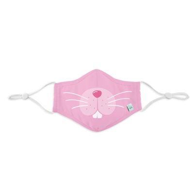 Green Sprouts i play Adjustable Reusable Face Mask-Pink Bunny-Youth/Adult Small