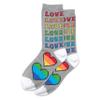 Hot Sox Women's Rainbow Love Crew Socks 1 Pair Pack, Gray Heather, Women's Shoe Size 4-10 view 1