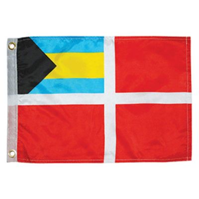 CWR Wholesale 7" Red and Yellow Rectangular Bahamas Courtesy Flag
