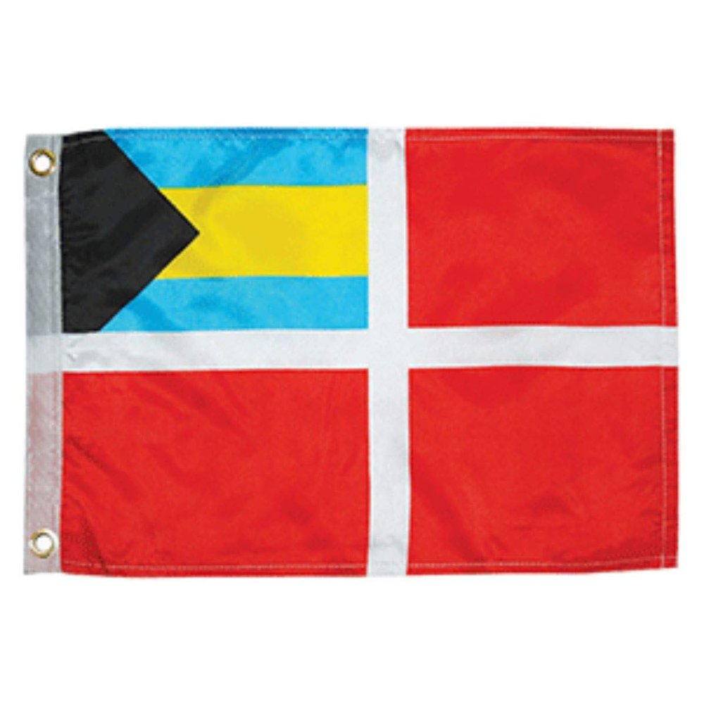 CWR Wholesale 7" Red and Yellow Rectangular Bahamas Courtesy Flag