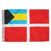 CWR Wholesale 7" Red and Yellow Rectangular Bahamas Courtesy Flag view 1