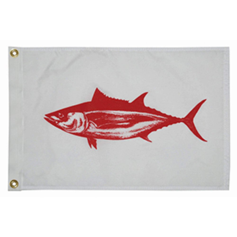 CWR Wholesale 7" White and Red Unique Taylor Made 12x18 Albacore Boat Flag