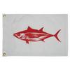 CWR Wholesale 7" White and Red Unique Taylor Made 12x18 Albacore Boat Flag view 1