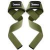 DMoose Fitness Lifting Straps - 4mm Neoprene Padded Wrist Straps for Weightlifting & Powerlifting - Cotton Lifting Strap with Silicone Grip for Men & Women (Military Green) view 1