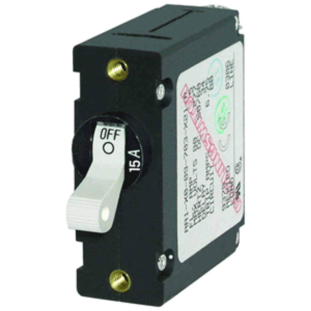 CWR Wholesale 7" White Functional Blue Sea 7210 AA1 15A Circuit Breaker
