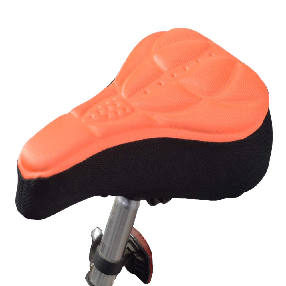 AlveyTech Gel Seat Cover for Bicycles and Exercise Bikes (Orange)