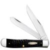 Case WR Pocket Knife Jigged Black Synthetic Trapper #22860 (2254 SS) view 1