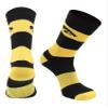 TCK Iowa Hawkeyes Game Day Striped Socks (Black/Gold, Large) view 1