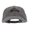 Classic Car Bug Embroidered Washed Solid Pigment Dyed Cotton Twill Brass Buckle Cap - Black OSFM view 1