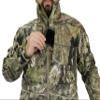EHG Elite Pineland Series Mid-Season Grid Fleece Camo Hunting Jacket (Country, Large) view 3