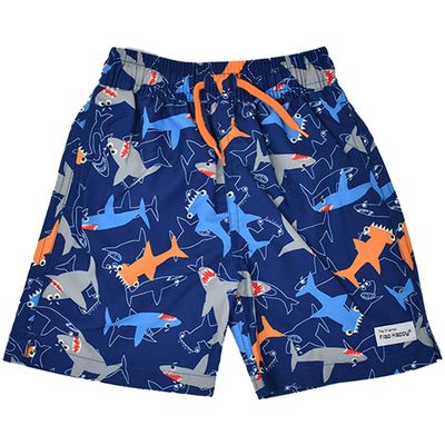 Flap Happy Boys' Swim Trunks, Shark Doodles, 2