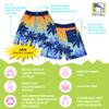 Flap Happy Boys' Swim Trunks, Shark Doodles, 2 view 2