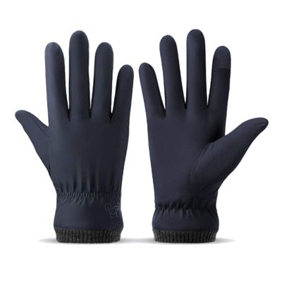 FUFU Gloves Warm Gloves for Cycling Touch Screen Gloves, Non-Slip Winter Gloves, Running Warm Gloves (Color : Blue)