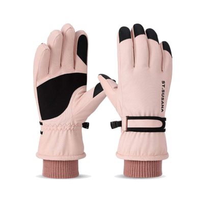 FUFU Gloves Warming Gloves for Men Women, Motorcycle Gloves for Men Touchscreen Winter Cycling Bike Gloves (Color : C)