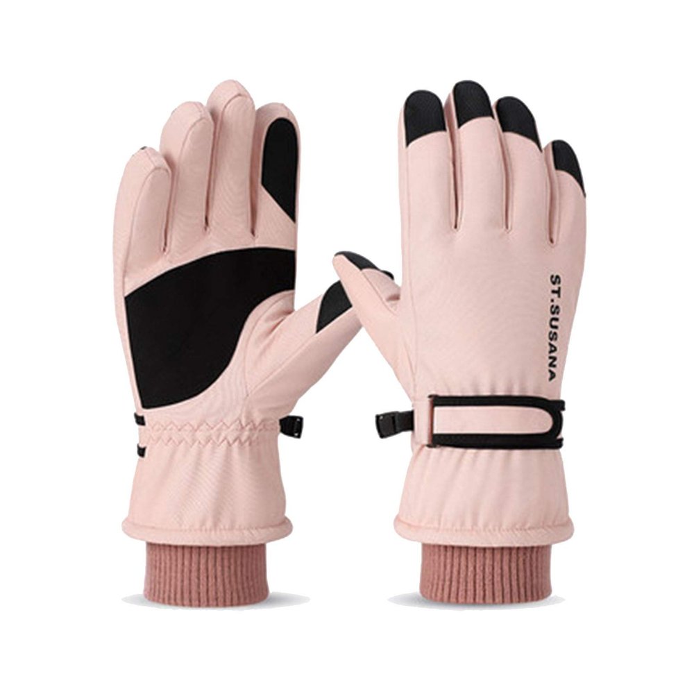 FUFU Gloves Warming Gloves for Men Women, Motorcycle Gloves for Men Touchscreen Winter Cycling Bike Gloves (Color : C)