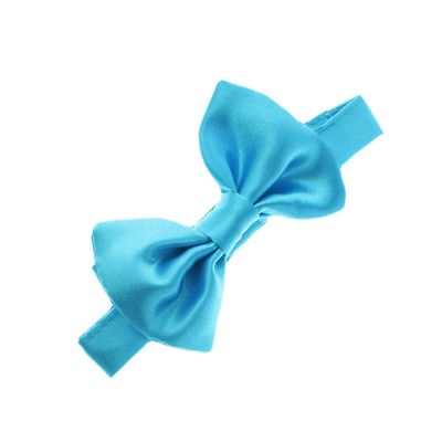 My Lello Classic Boy's Pre- Tied Satin Adjustable Bow Tie Solid Formal Tuxedo Style - Turquoise