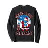 Funny Christmas 2021 Santa wearing Mask Spread Joy Not Germs Sweatshirt view 1